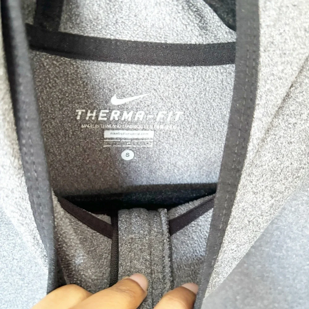 Nike Therma-Fit Grey Zip Front Hoodie Size Small